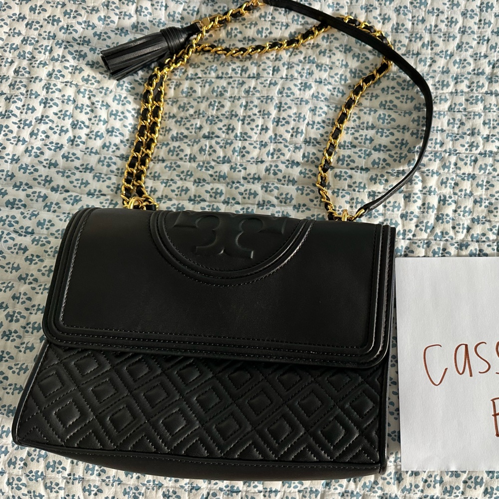 Black Tory Burch Fleming bag
